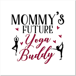 Yoga Mom Daughter Matching Gifts Posters and Art